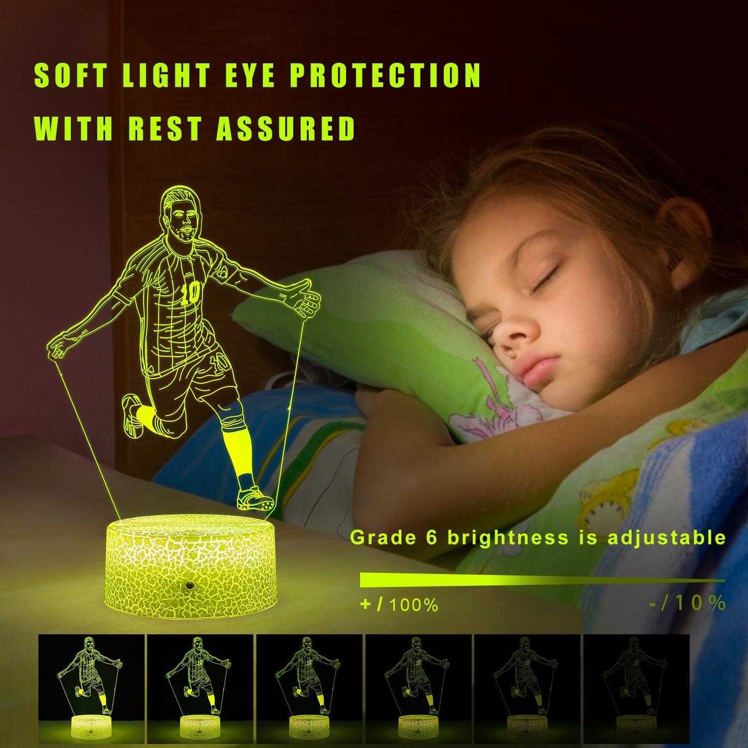 Lámpara 3D de Fútbol Argentina #10 ZeHaiYlf con Control Remoto