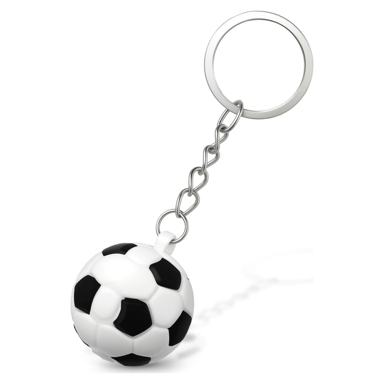 Llavero de Fútbol PVC Qulkws 18.5 cm Negro y Blanco