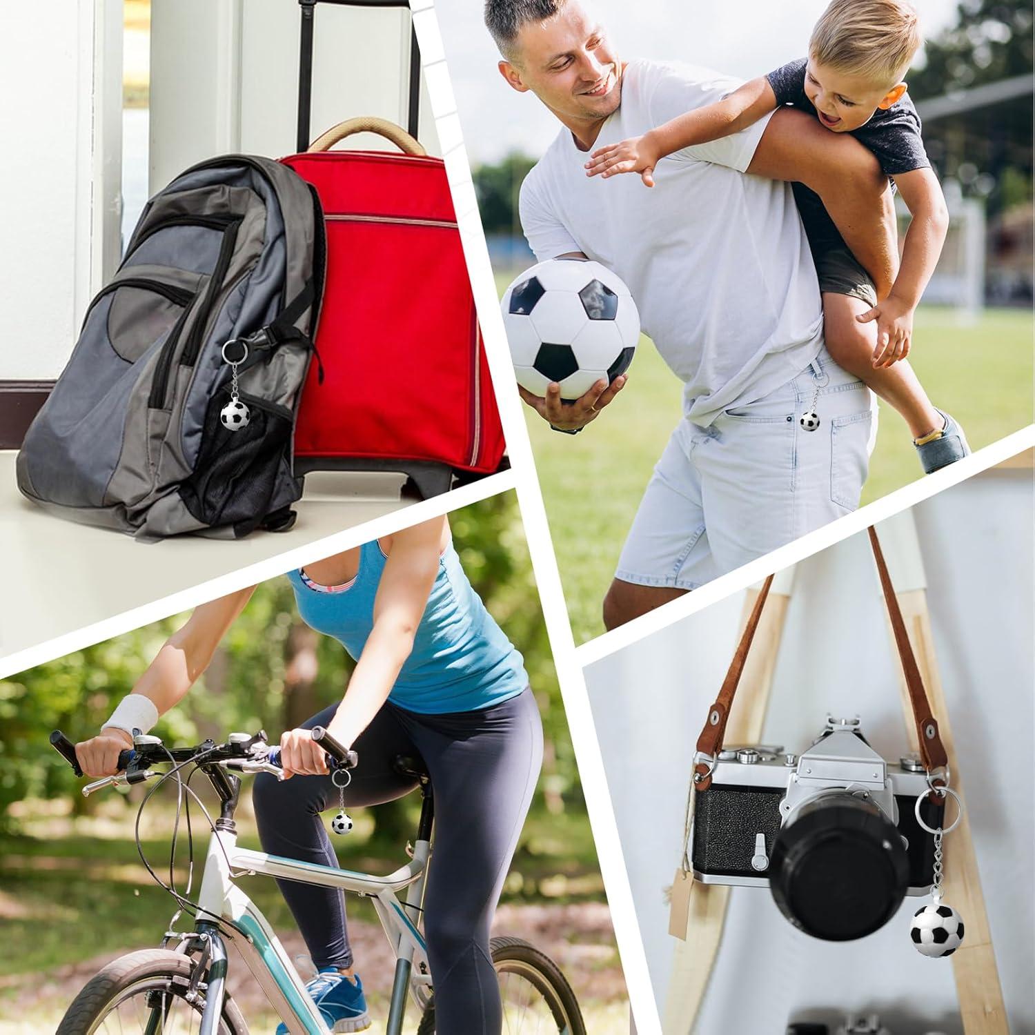 Llavero de Fútbol PVC Qulkws 18.5 cm Negro y Blanco