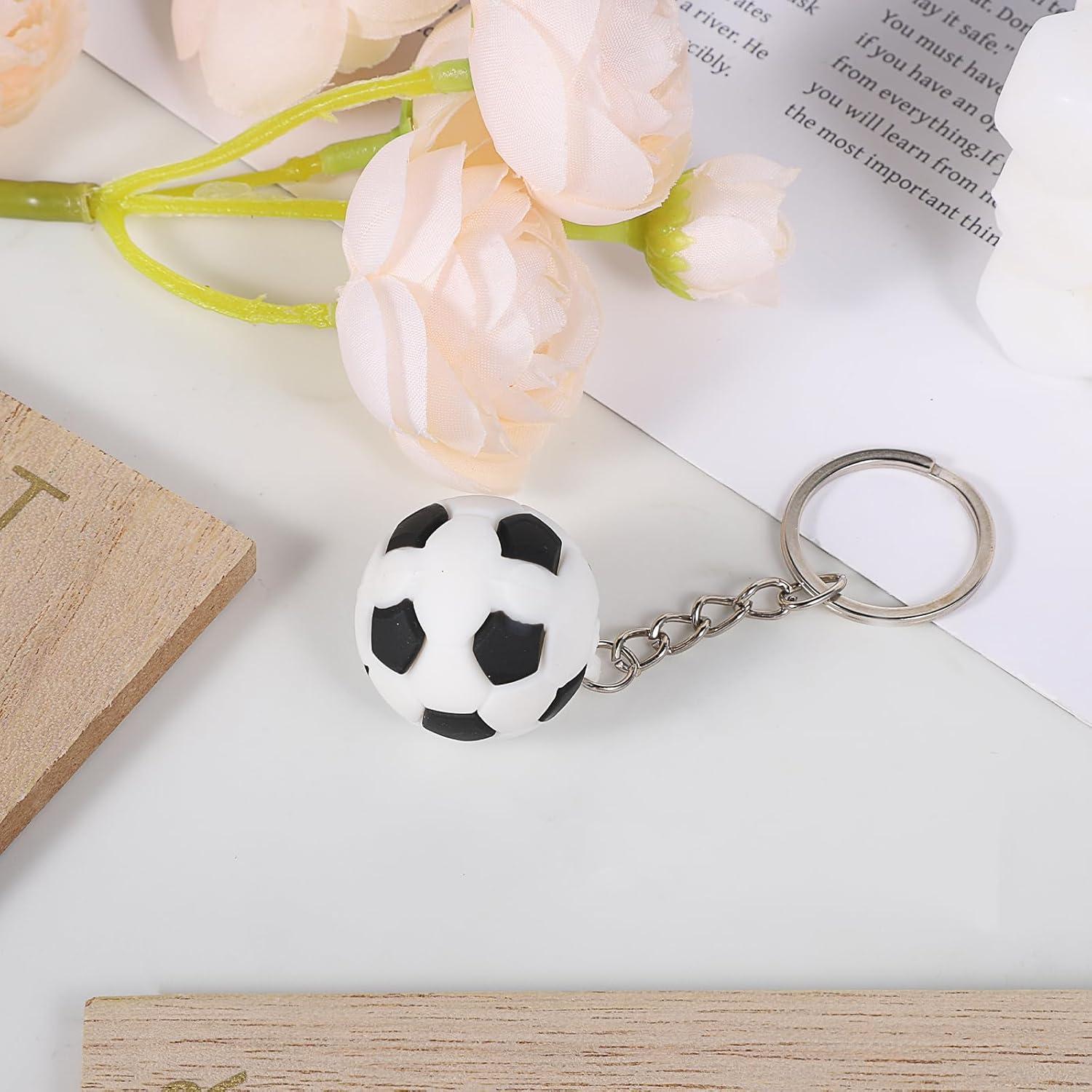 Llavero de Fútbol PVC Qulkws 18.5 cm Negro y Blanco