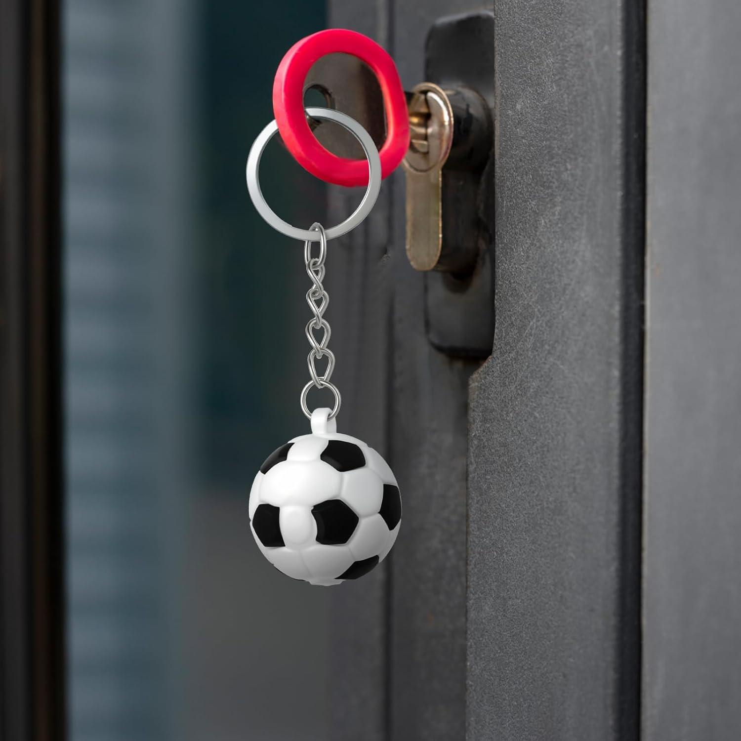 Llavero de Fútbol PVC Qulkws 18.5 cm Negro y Blanco