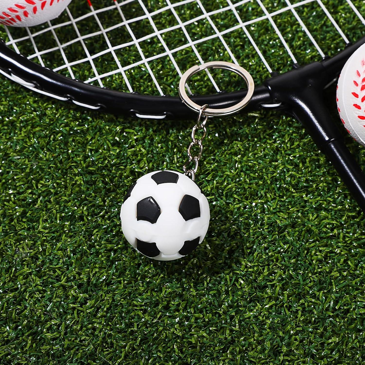 Llavero de Fútbol PVC Qulkws 18.5 cm Negro y Blanco