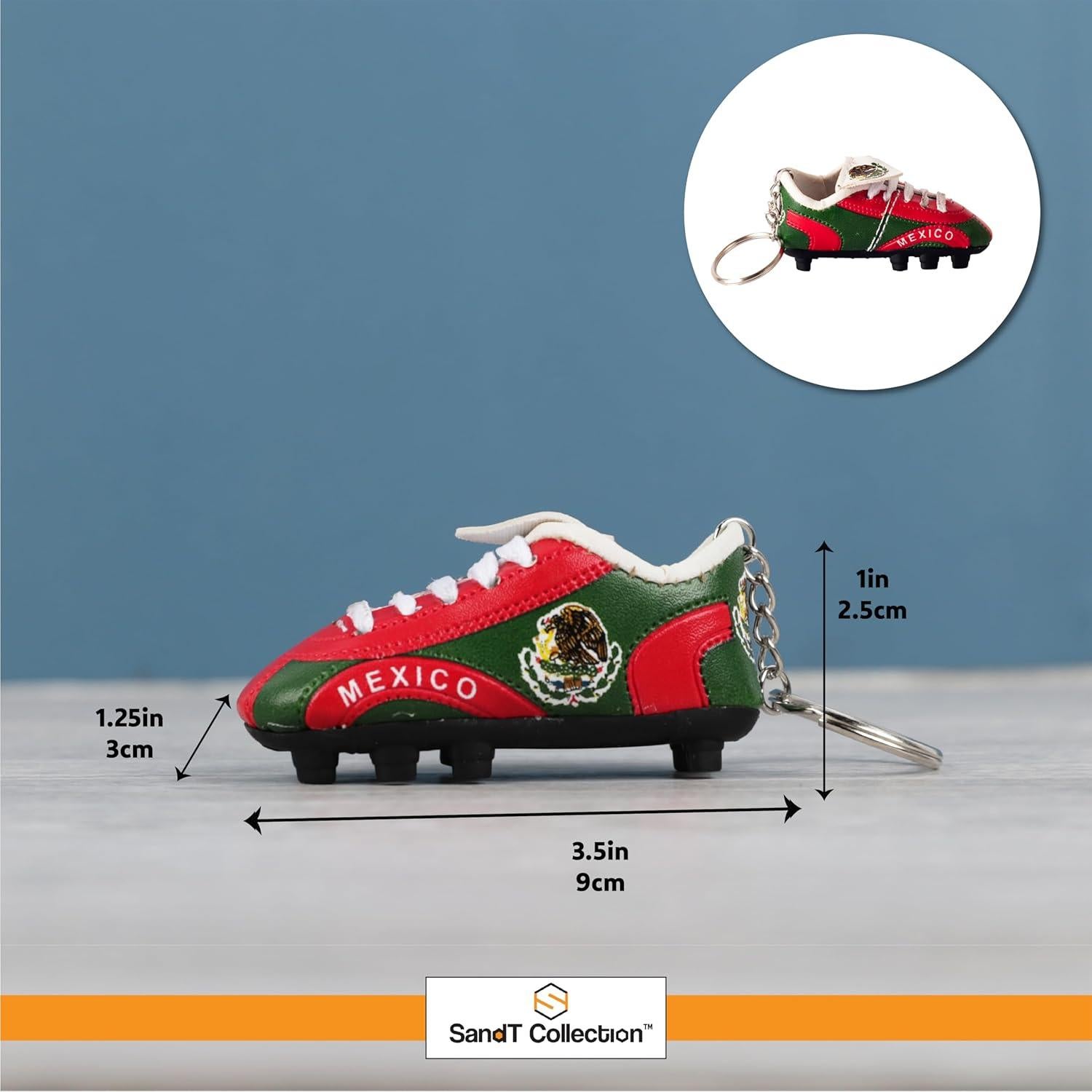 Llavero de Zapato de Fútbol SandT Collection México 7.62 cm