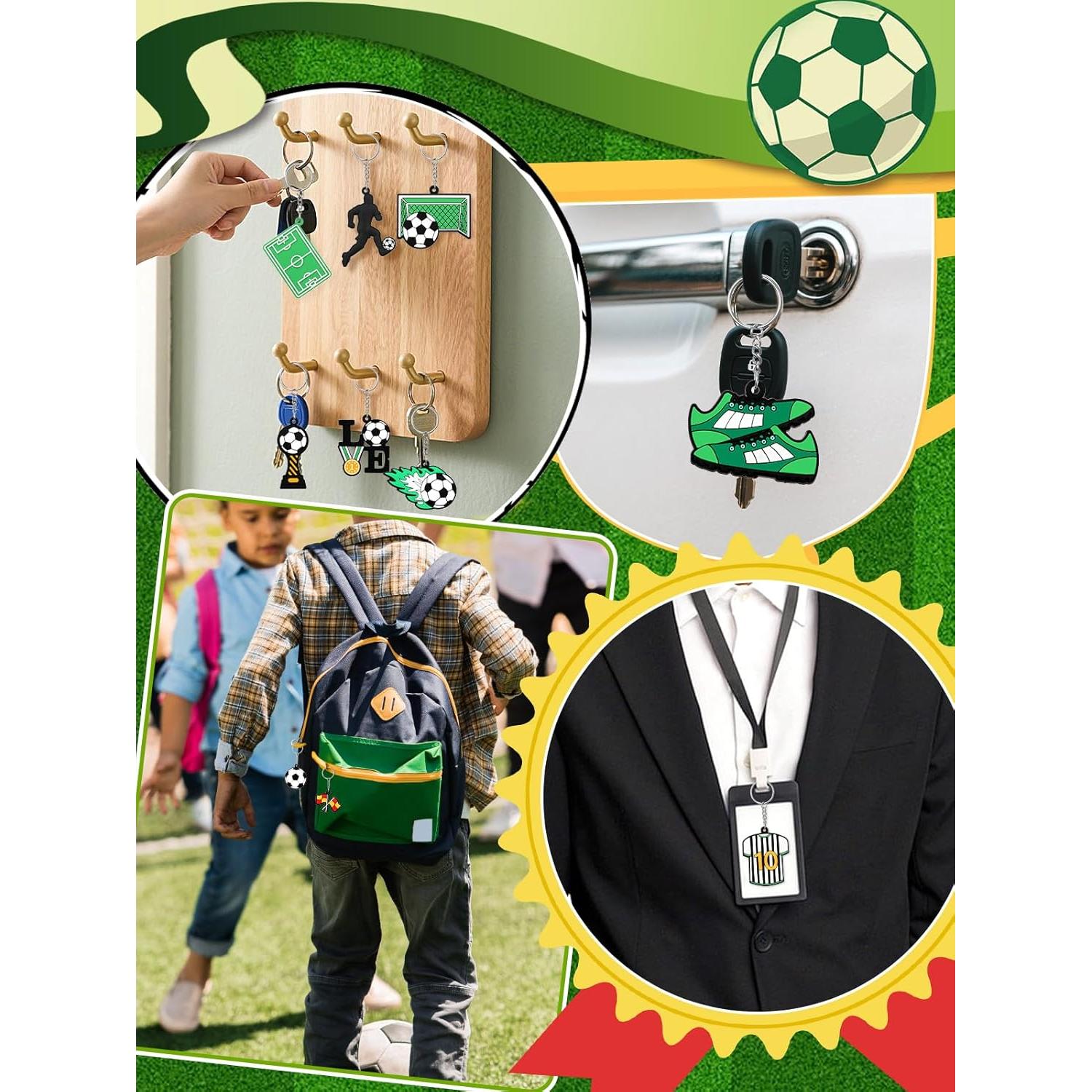 Llavero de Silicona Fútbol JUNEBRUSHS 30 Piezas 4 cm