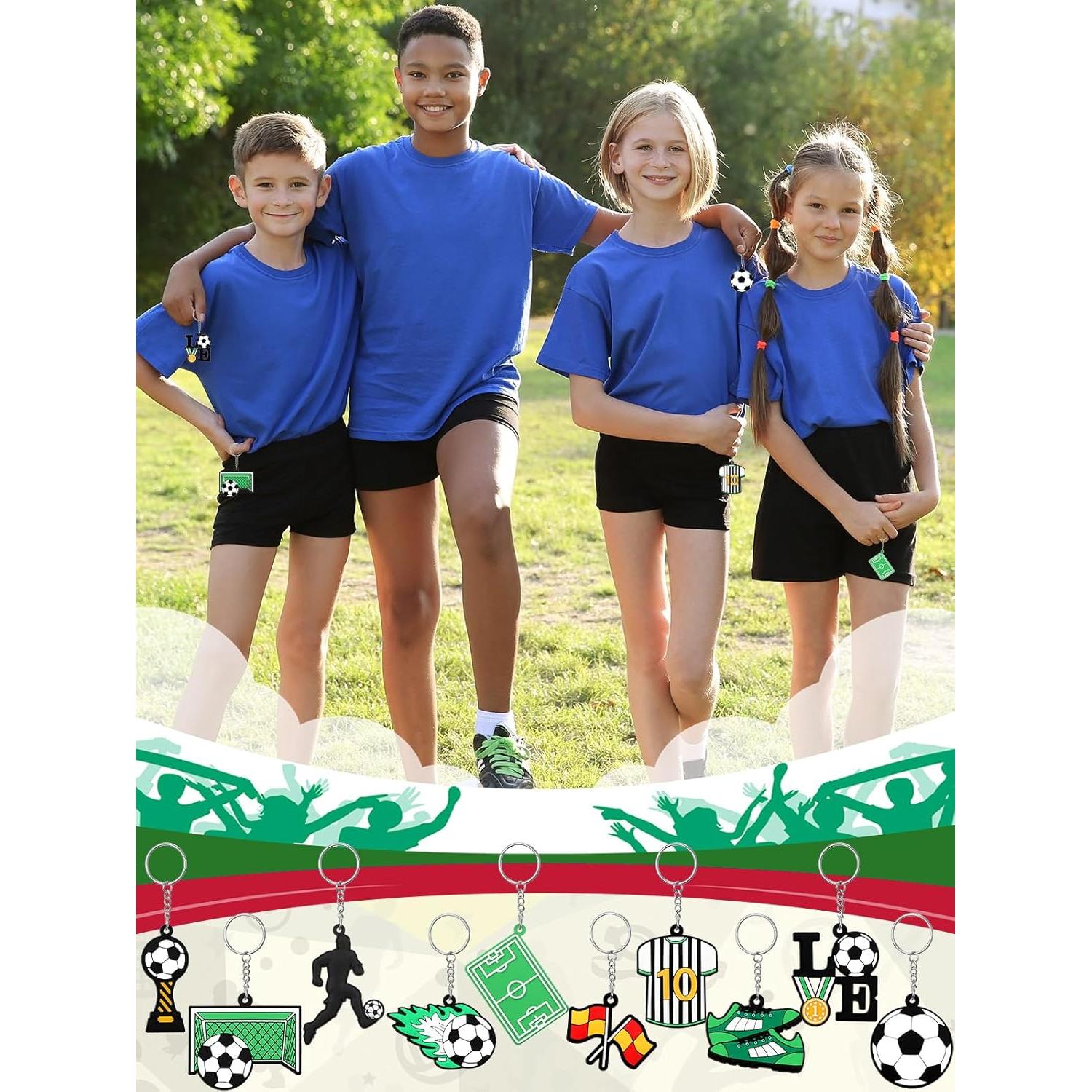 Llavero de Silicona Fútbol JUNEBRUSHS 30 Piezas 4 cm