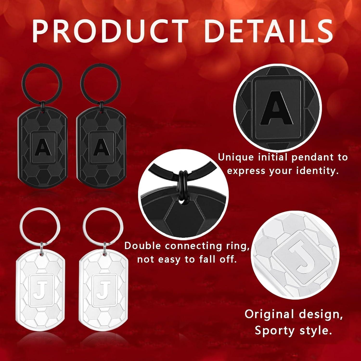 Llavero de Fútbol Personalizado para Hombres - Acero Inoxidable