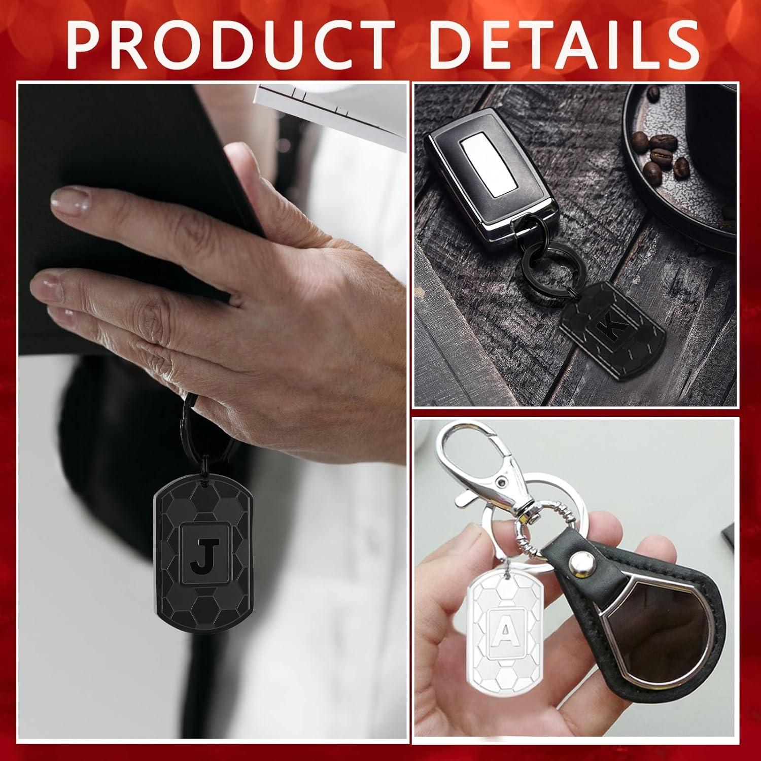 Llavero de Fútbol Personalizado para Hombres - Acero Inoxidable