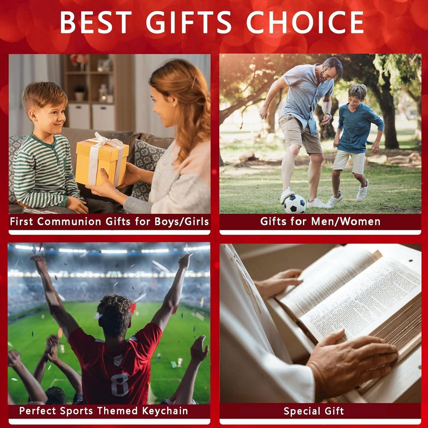 Llavero de Fútbol Personalizado para Hombres - Acero Inoxidable