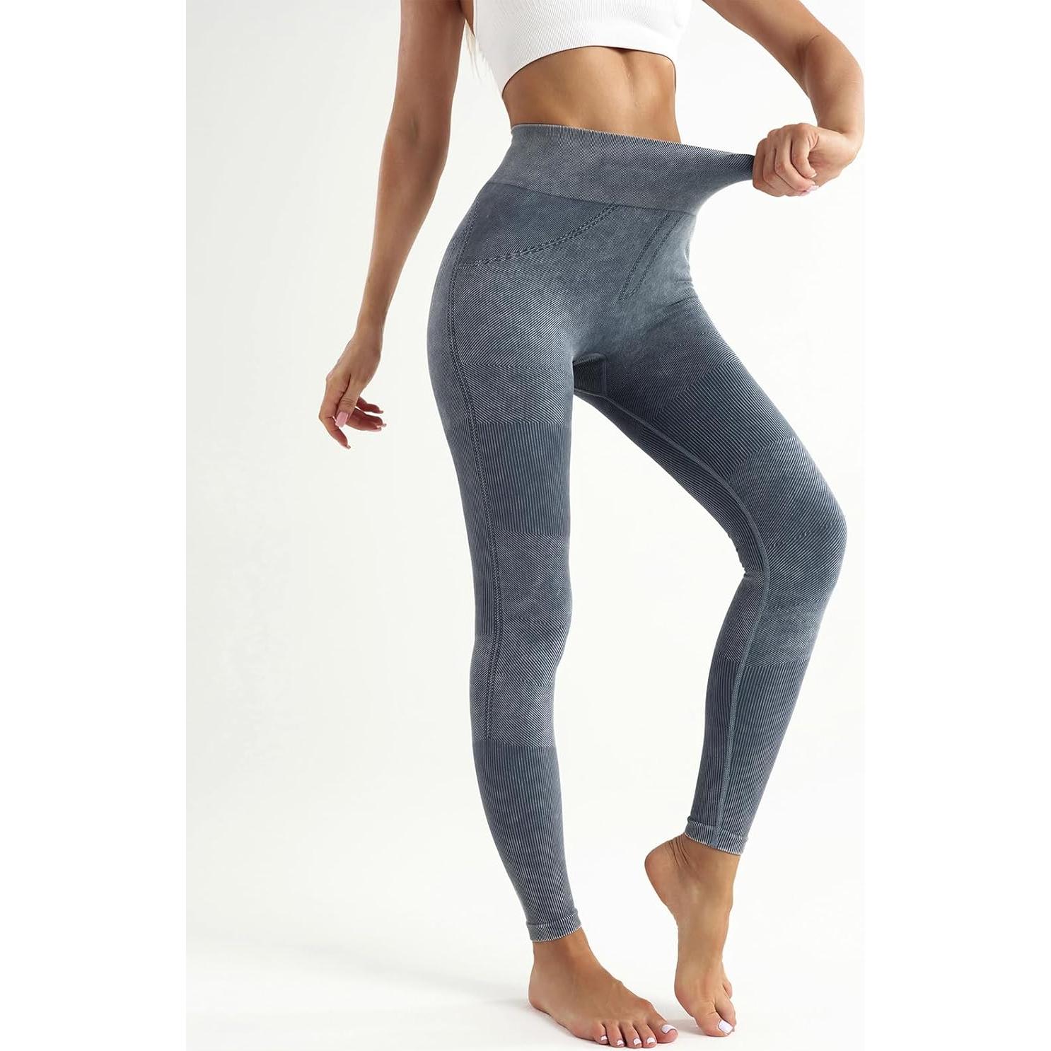 Leggings Acanalados Fisoew para Mujeres Control Abdomen