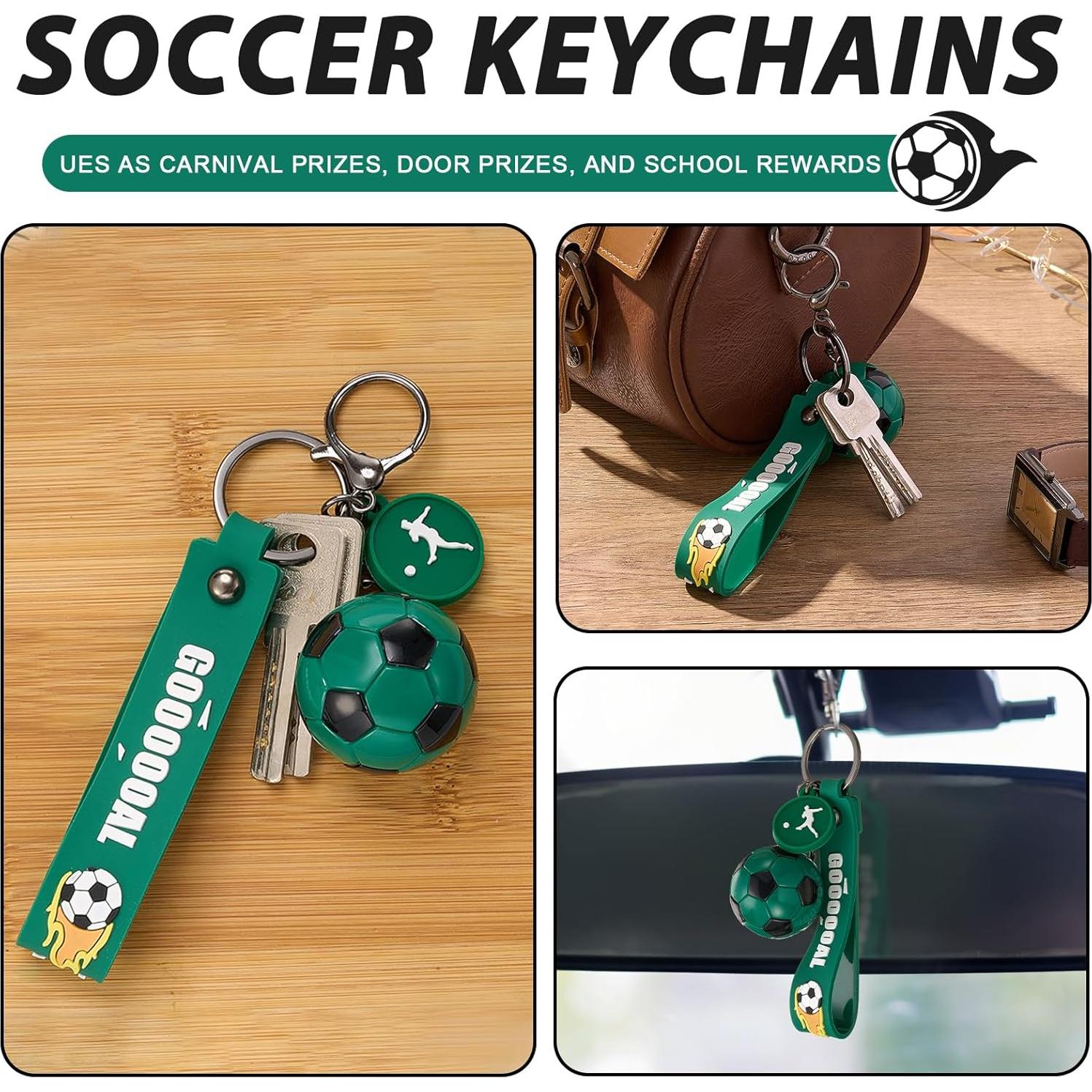 6 Llaveros de Fútbol Decorativos Equsion - Regalos para Eventos