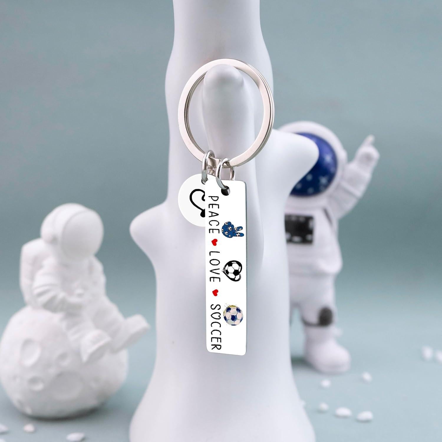 Llavero de Fútbol Plata - Regalo para Equipos y Entrenadores