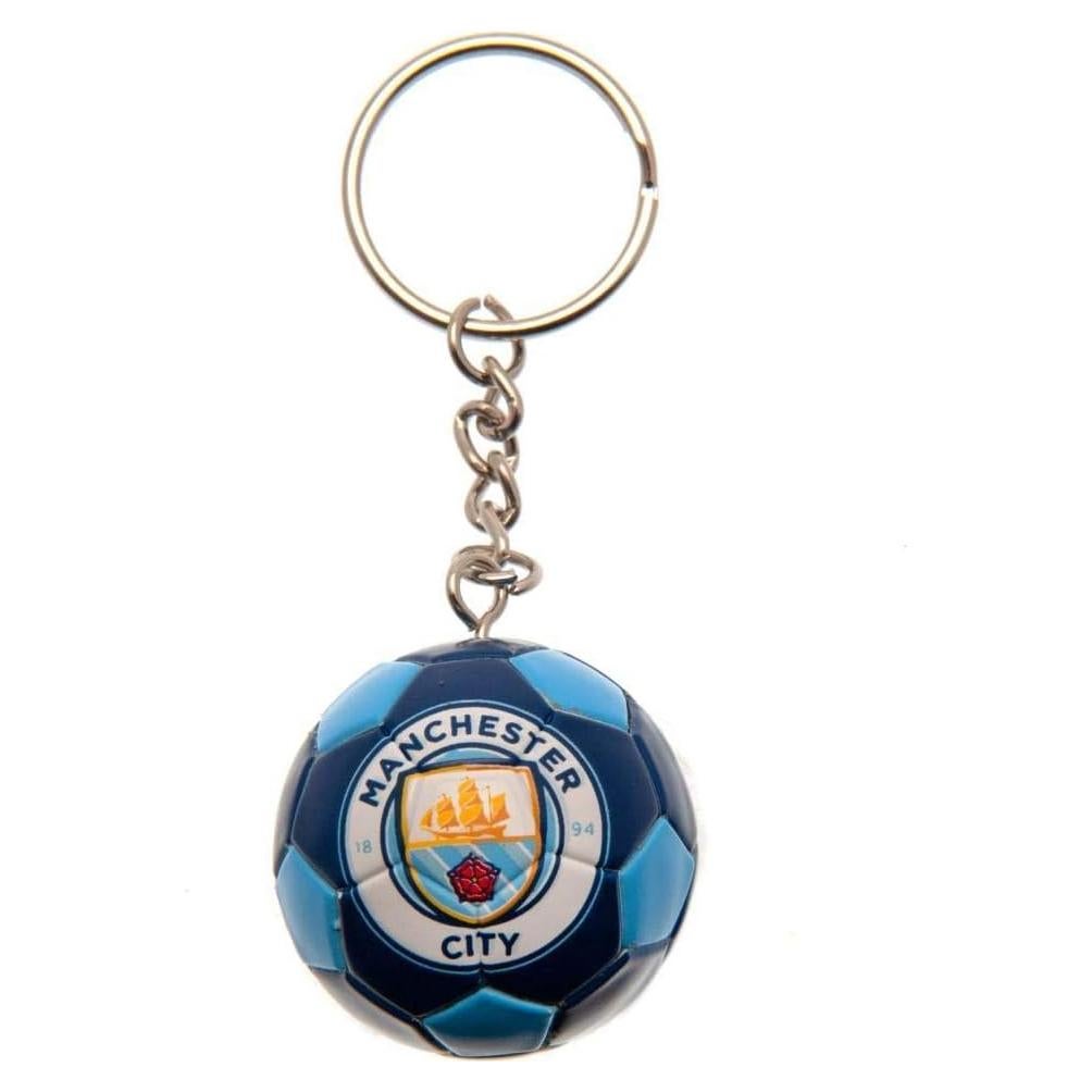 Llavero de balón de fútbol Manchester City FC - 5.08 cm
