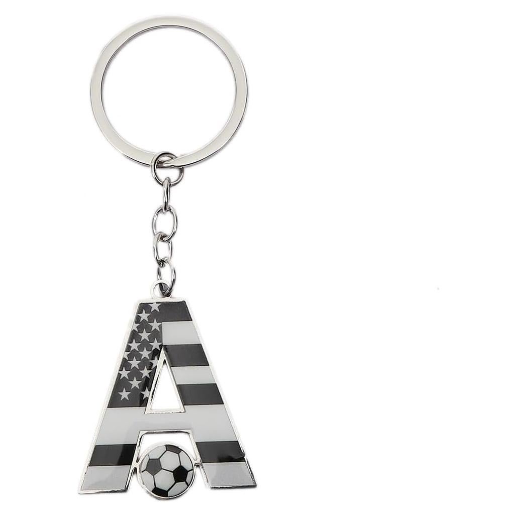 Llaveros de Charms Iniciales A-Z de Fútbol - Metal Duradero