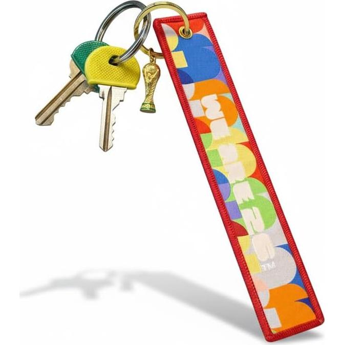 Llavero Bordado Copa Mundial FIFA 2026 - Trofeo 3D 16 cm