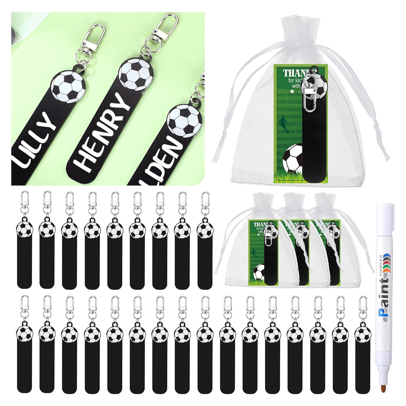 Juego de Llaveros de Fútbol HyDren - 18 Piezas DIY con Bolsas