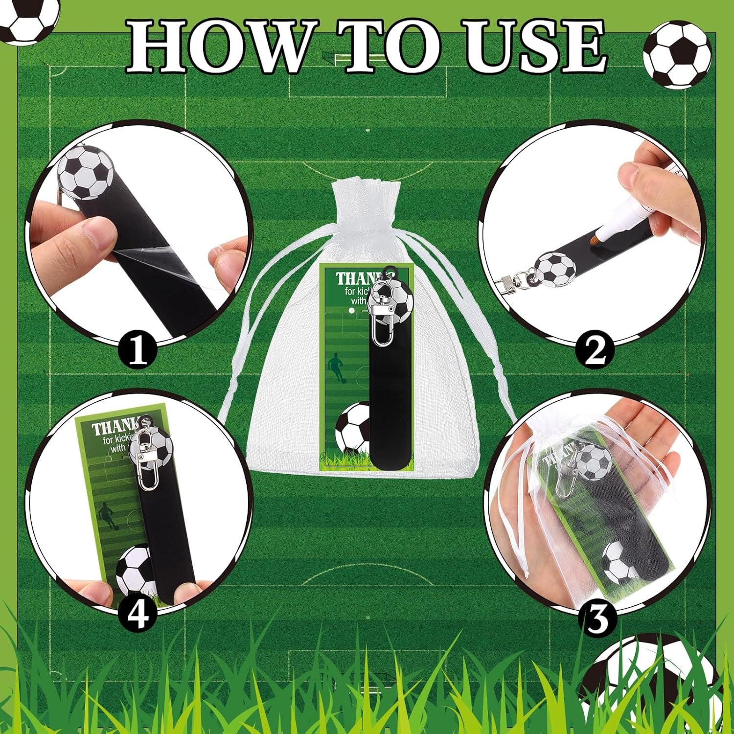 Juego de Llaveros de Fútbol HyDren - 18 Piezas DIY con Bolsas