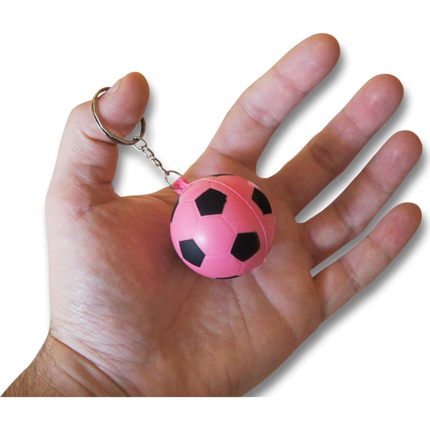 Llavero de Fútbol Rosa Novel Merk - 12 Piezas para Fiesta