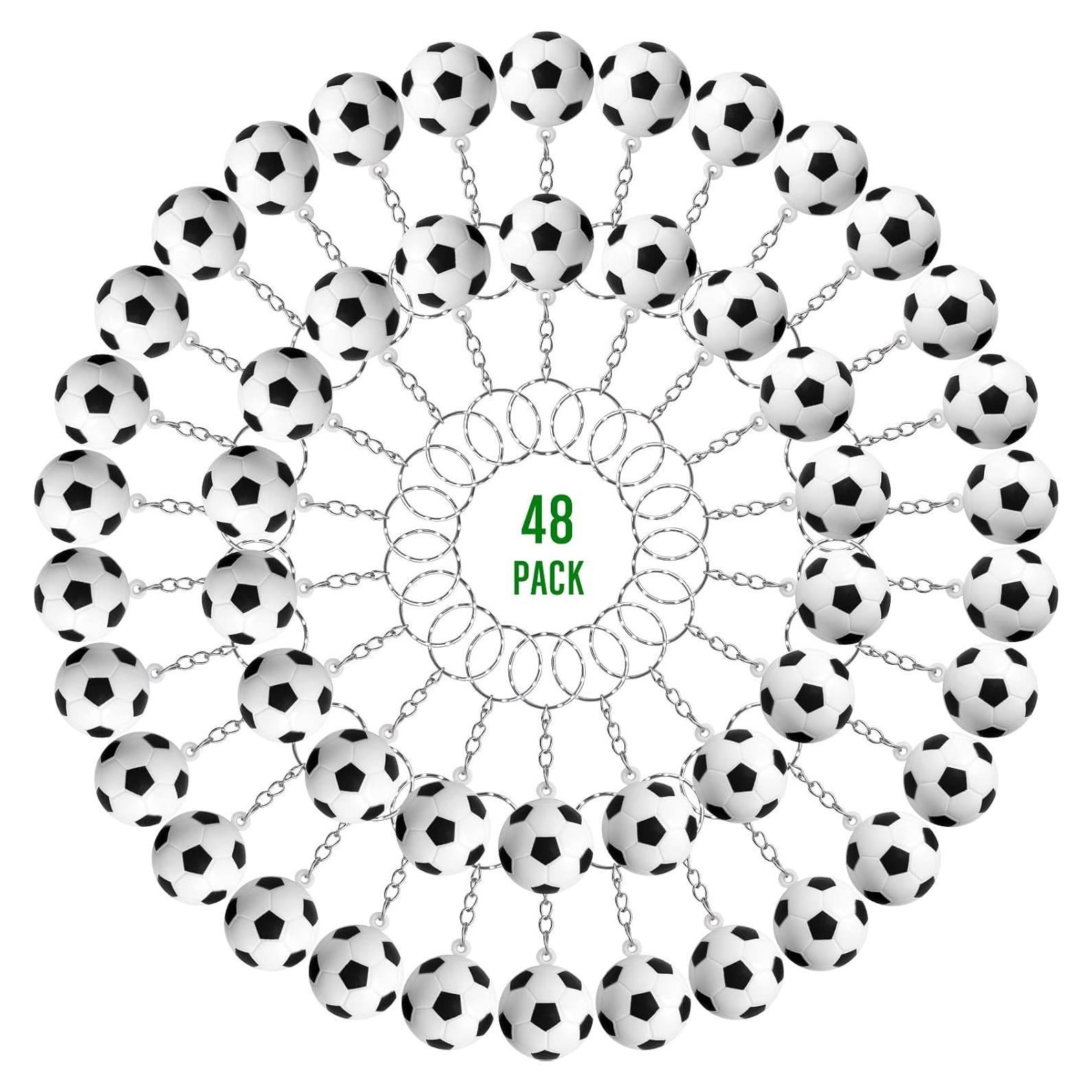 48 Llaveros de Fútbol Mini Pelotas de Estrés Jexine