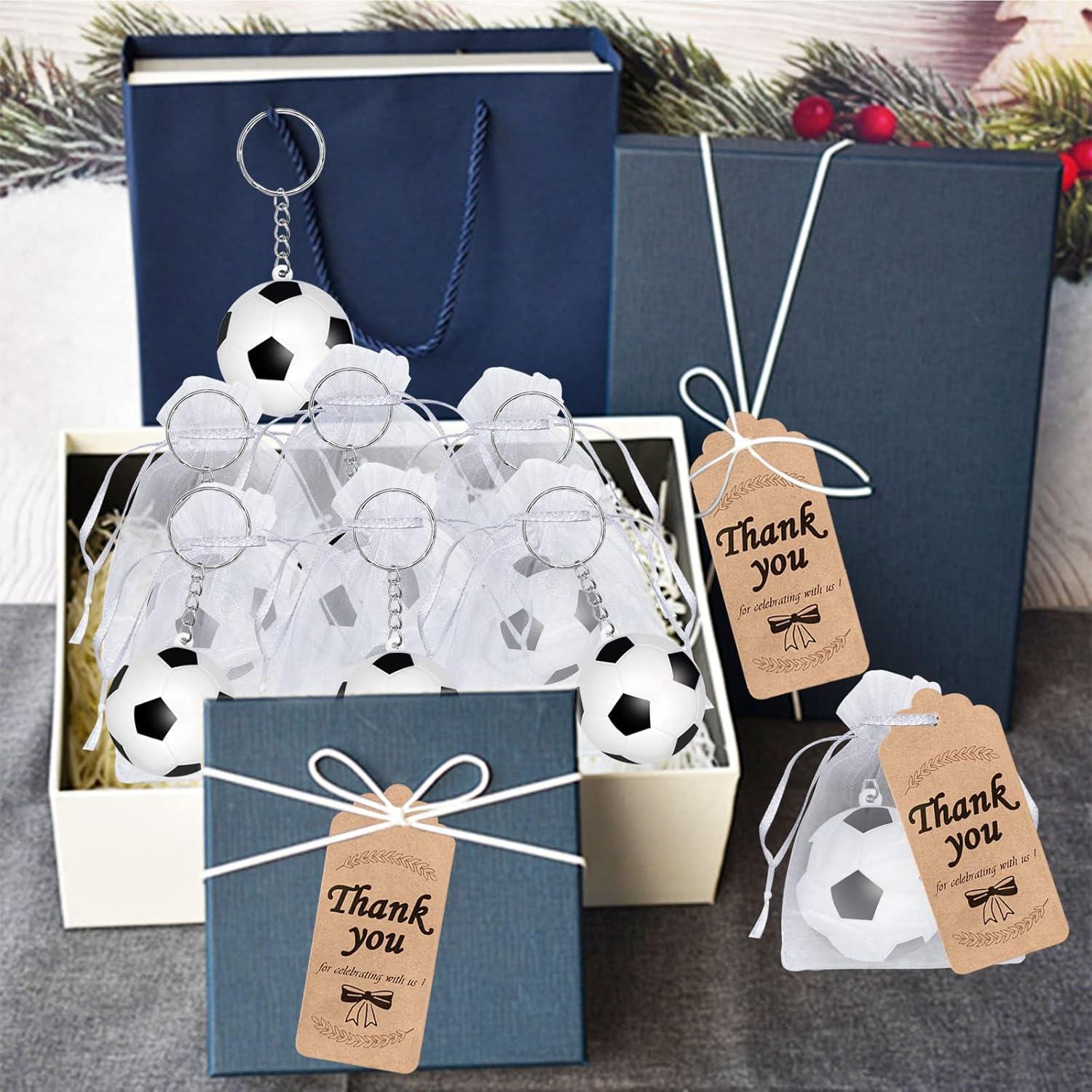 CiciBear 36 Paquete Fiestas Fútbol: Llaveros, Etiquetas y Bolsas