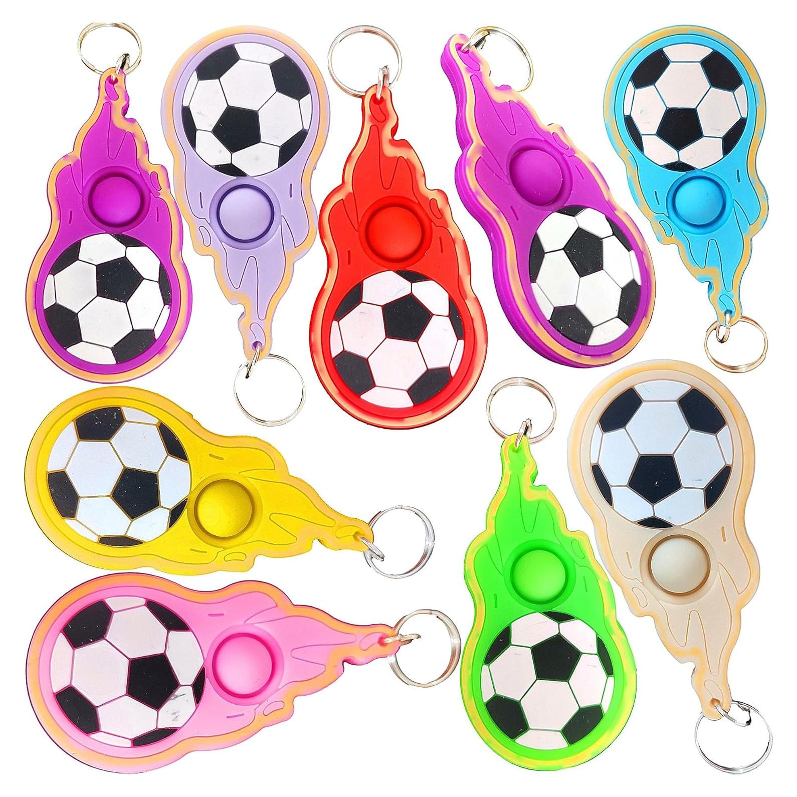 24 Llaveros Fidget de Fútbol Mypush Popo para Niños
