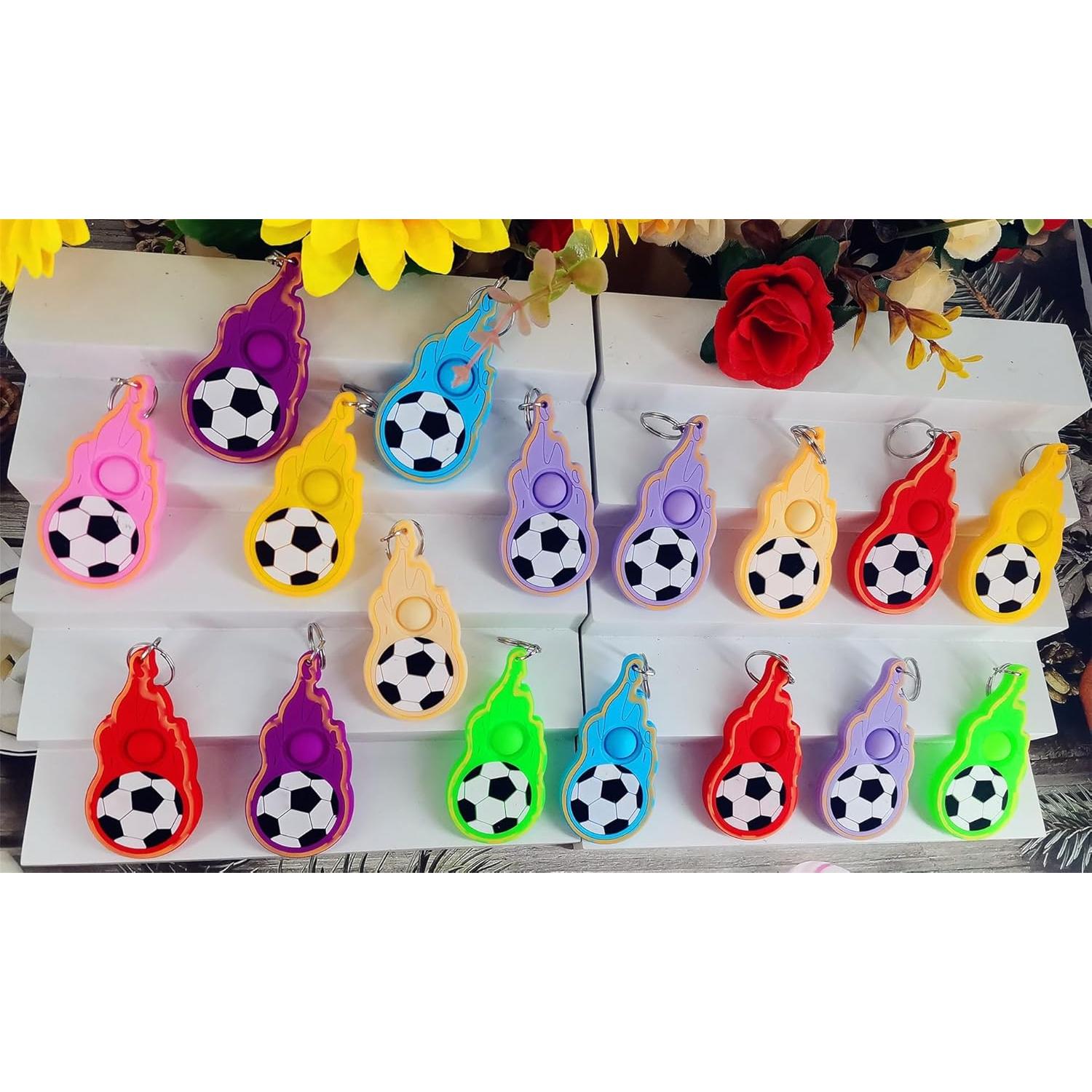 24 Llaveros Fidget de Fútbol Mypush Popo para Niños