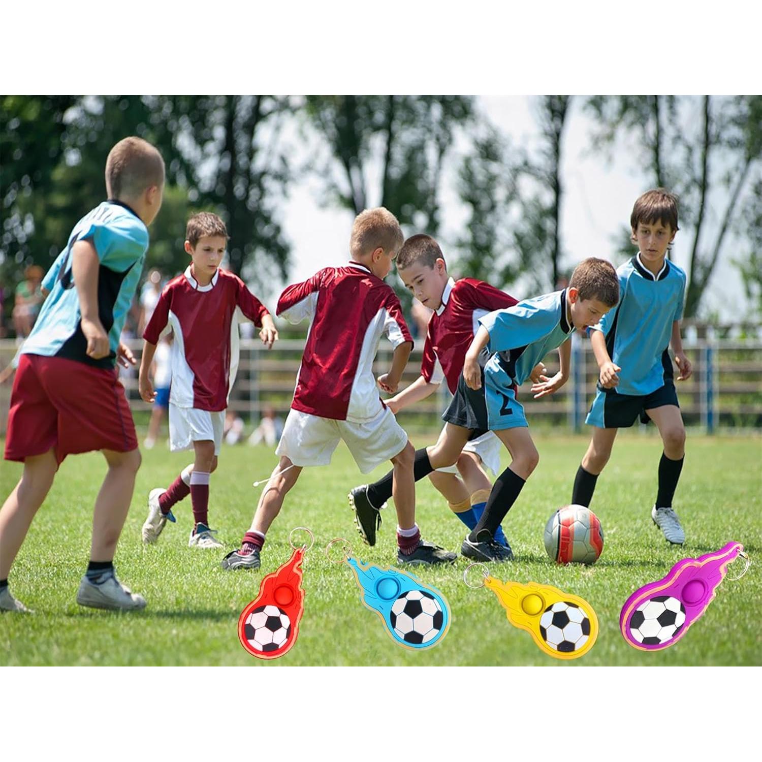 24 Llaveros Fidget de Fútbol Mypush Popo para Niños