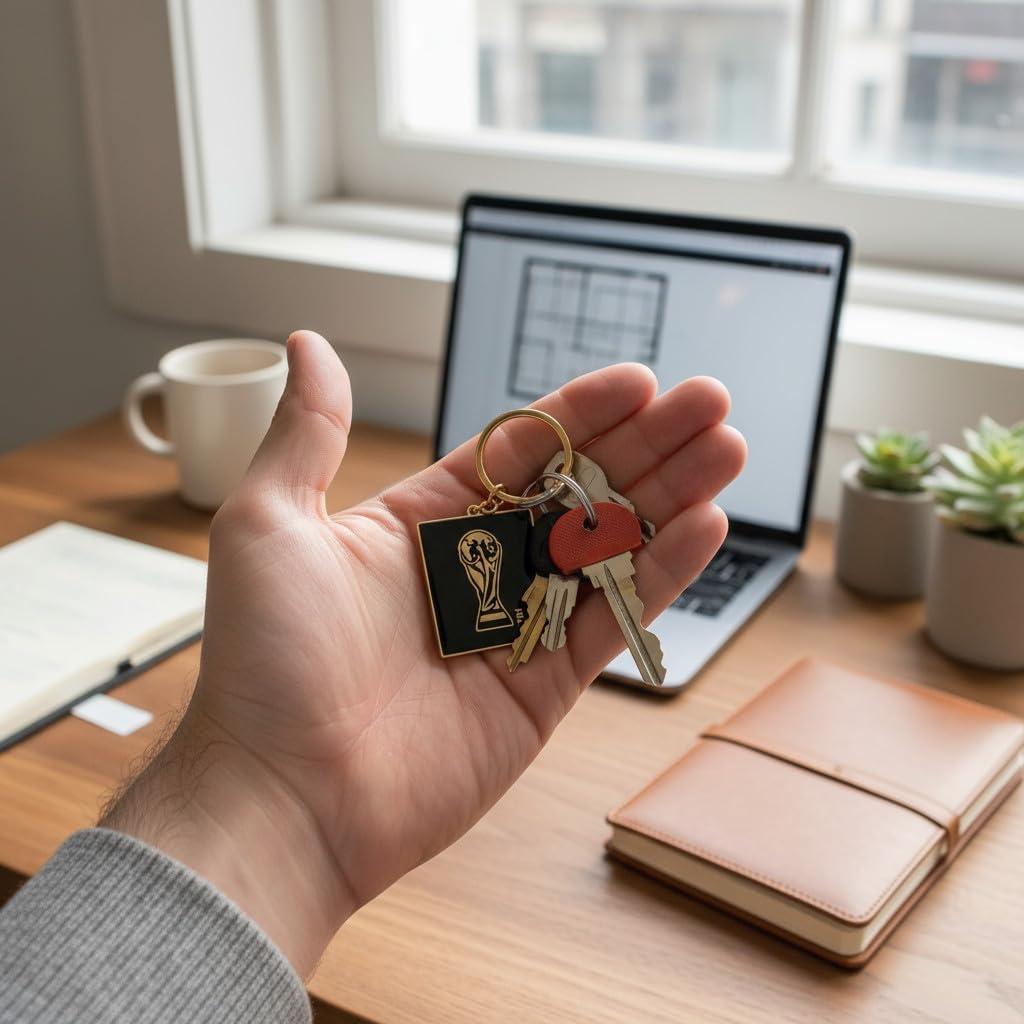 Llavero Trofeo Copa Mundial FIFA 2026 - Zinc Premium 3.81 cm