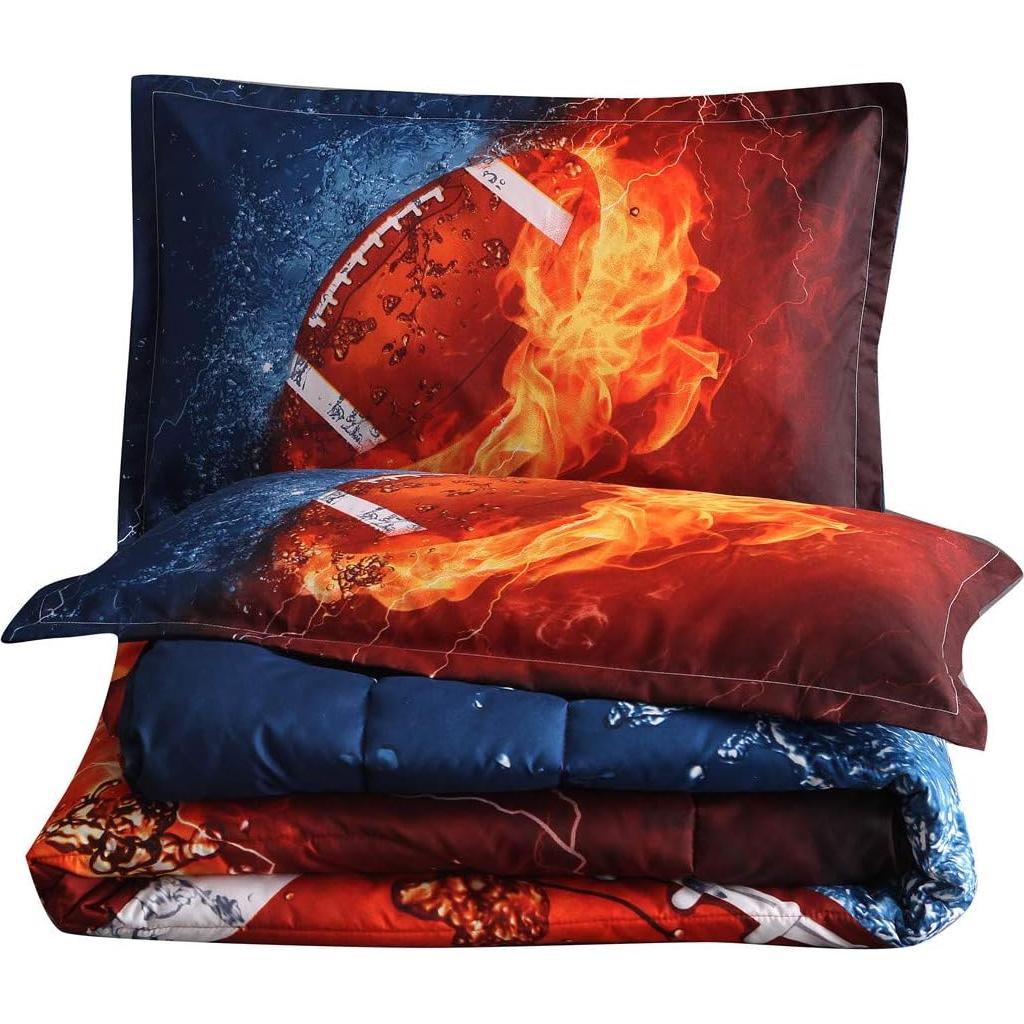 Conjunto de Edredón Deportivo NTBED Rugby Completo Naranja