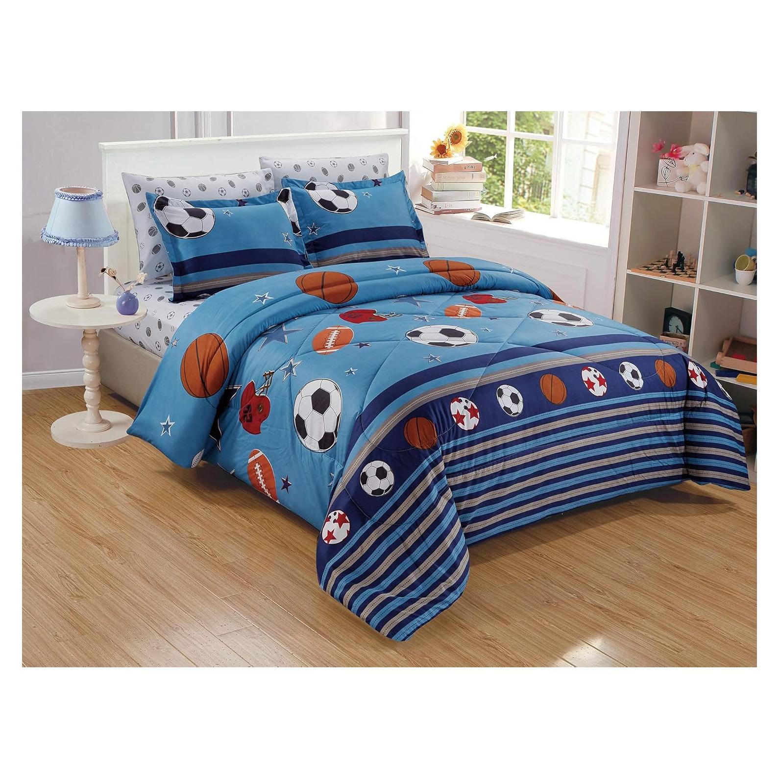 Juego de Cama Chezmoi 6 Piezas Microfibra Queen Deportes