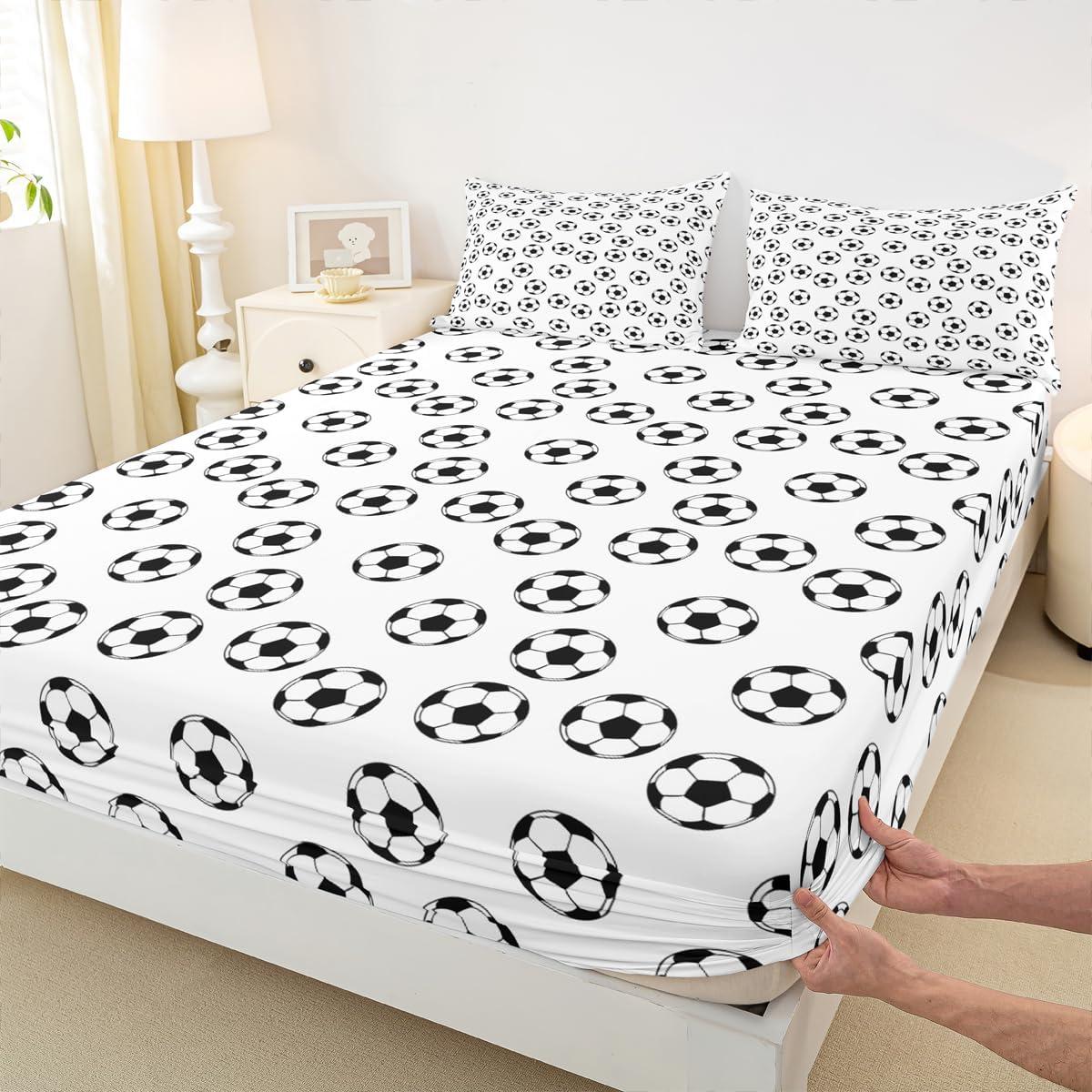 Juego de Sábanas Ajustadas Manfei Tamaño Completo Fútbol