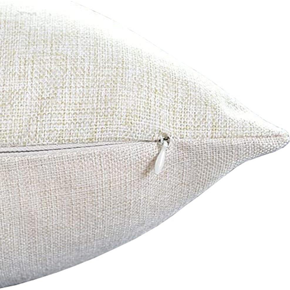 Funda de Almohada Decorativa Solekla Algodón Lino 30x50 cm