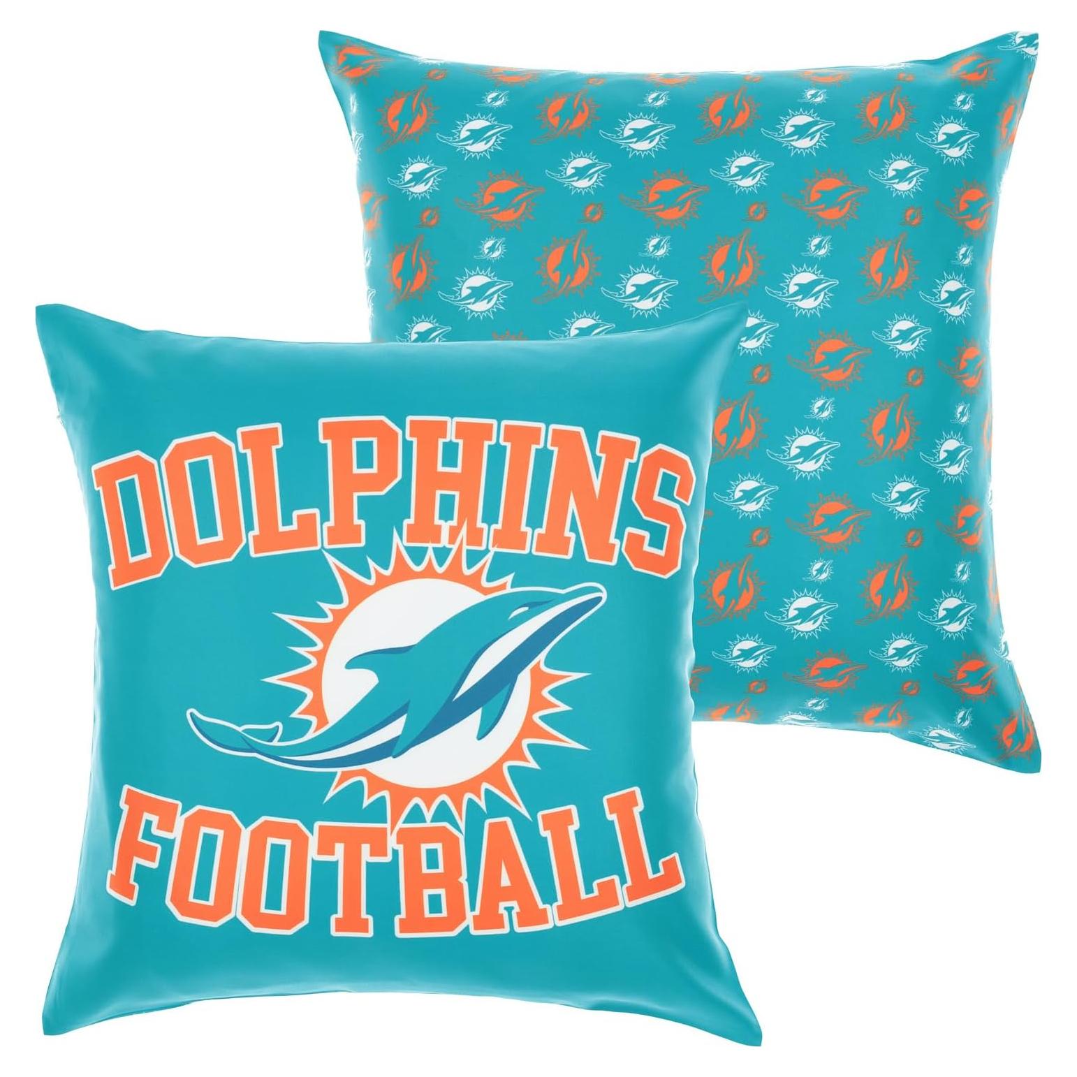 Set de 2 Fundas de Cojín FOCO NFL Miami Dolphins 45x45 cm