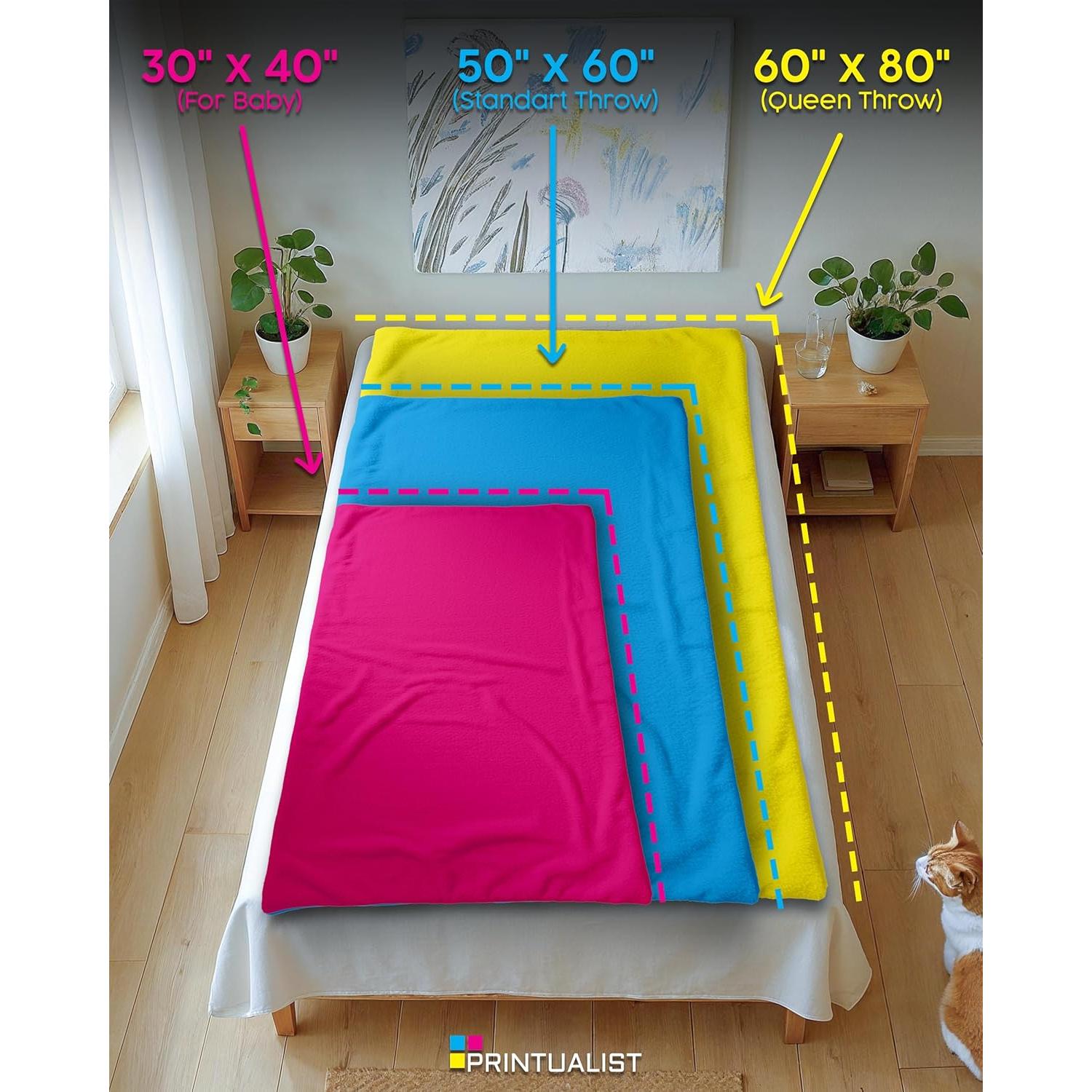 Cobija Personalizada Printualist 152x127 cm Franela Suave