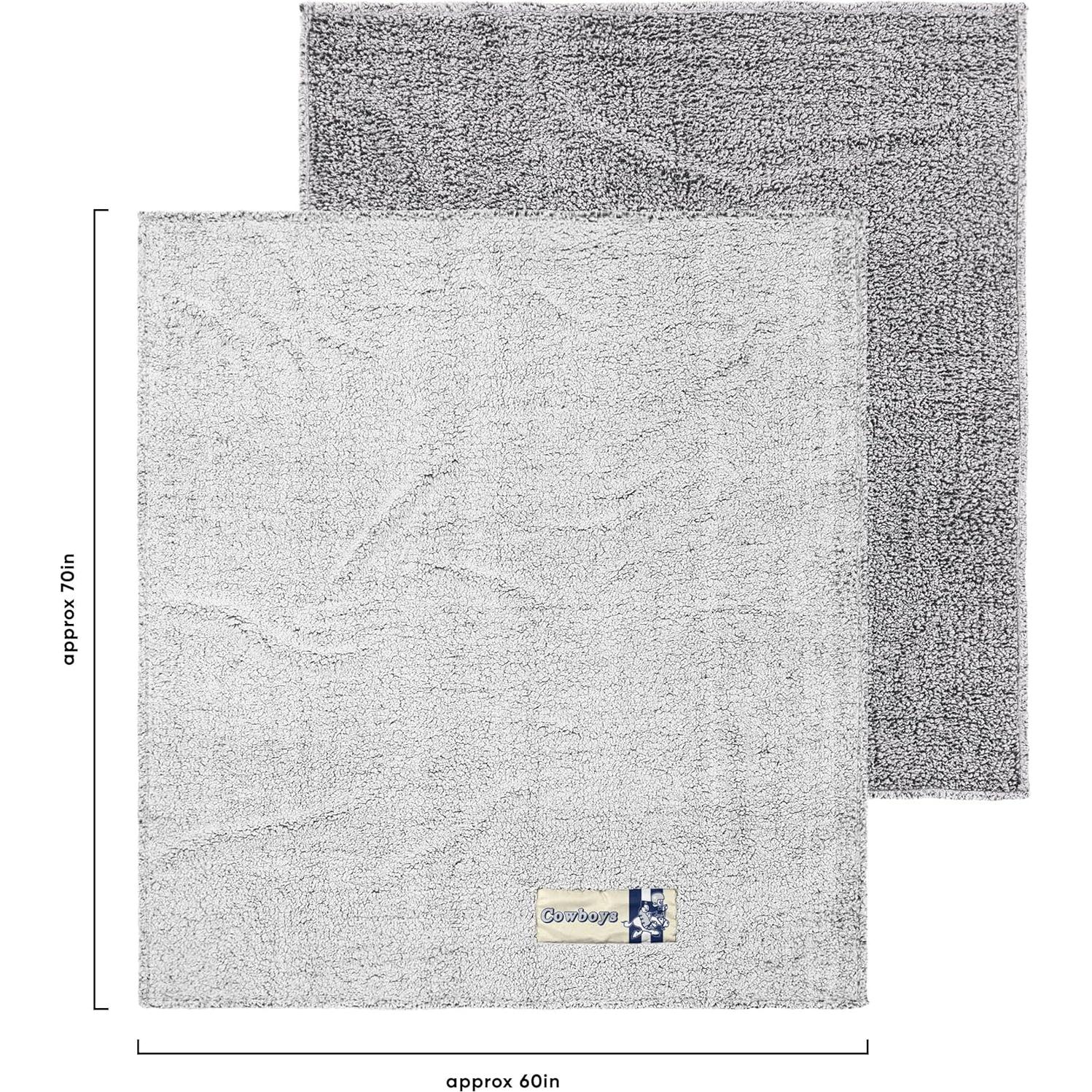 Manta Sherpa Retro Dallas Cowboys FOCO 152x178 cm Oficial