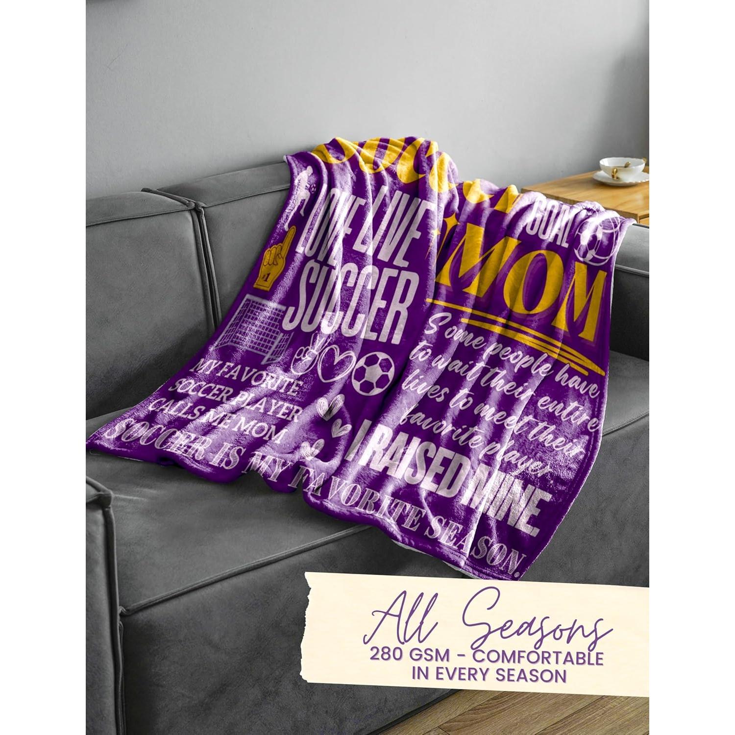 Manta de Fútbol para Mamás Huglanket 127x165 cm Púrpura