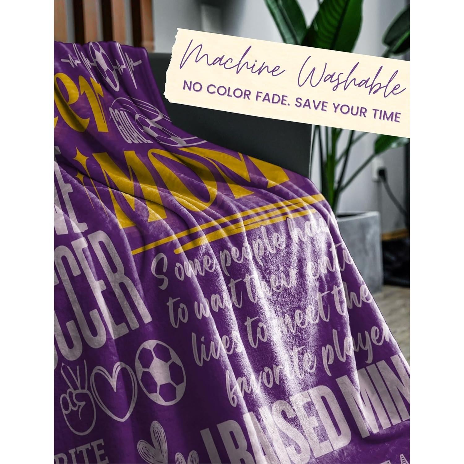 Manta de Fútbol para Mamás Huglanket 127x165 cm Púrpura