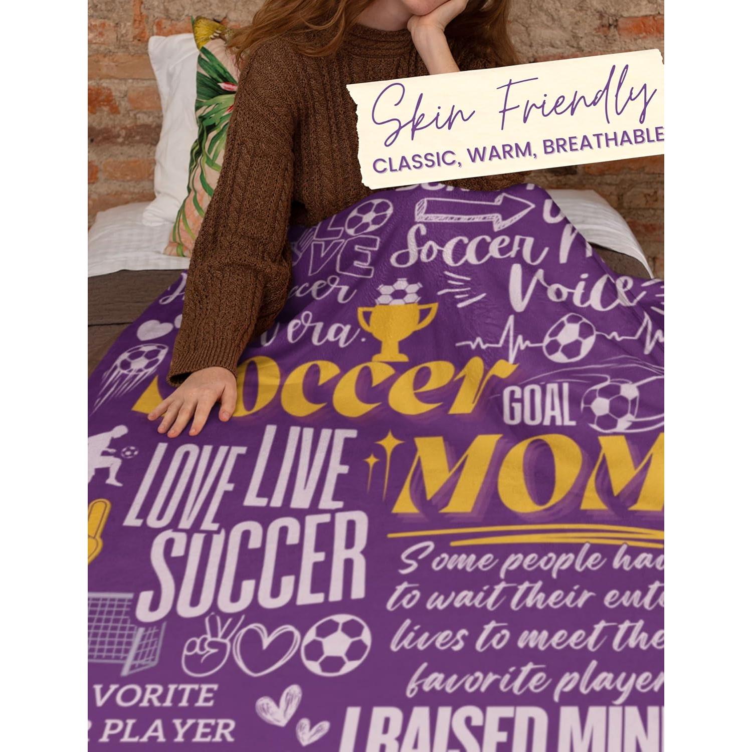 Manta de Fútbol para Mamás Huglanket 127x165 cm Púrpura