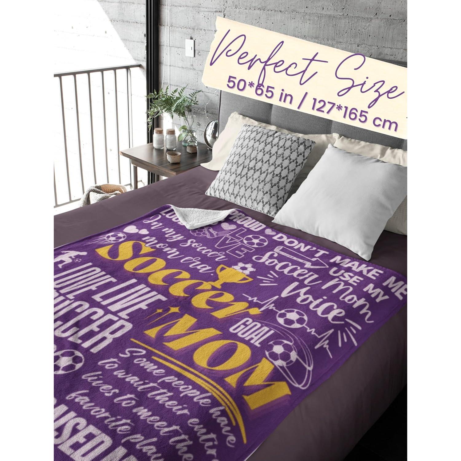 Manta de Fútbol para Mamás Huglanket 127x165 cm Púrpura