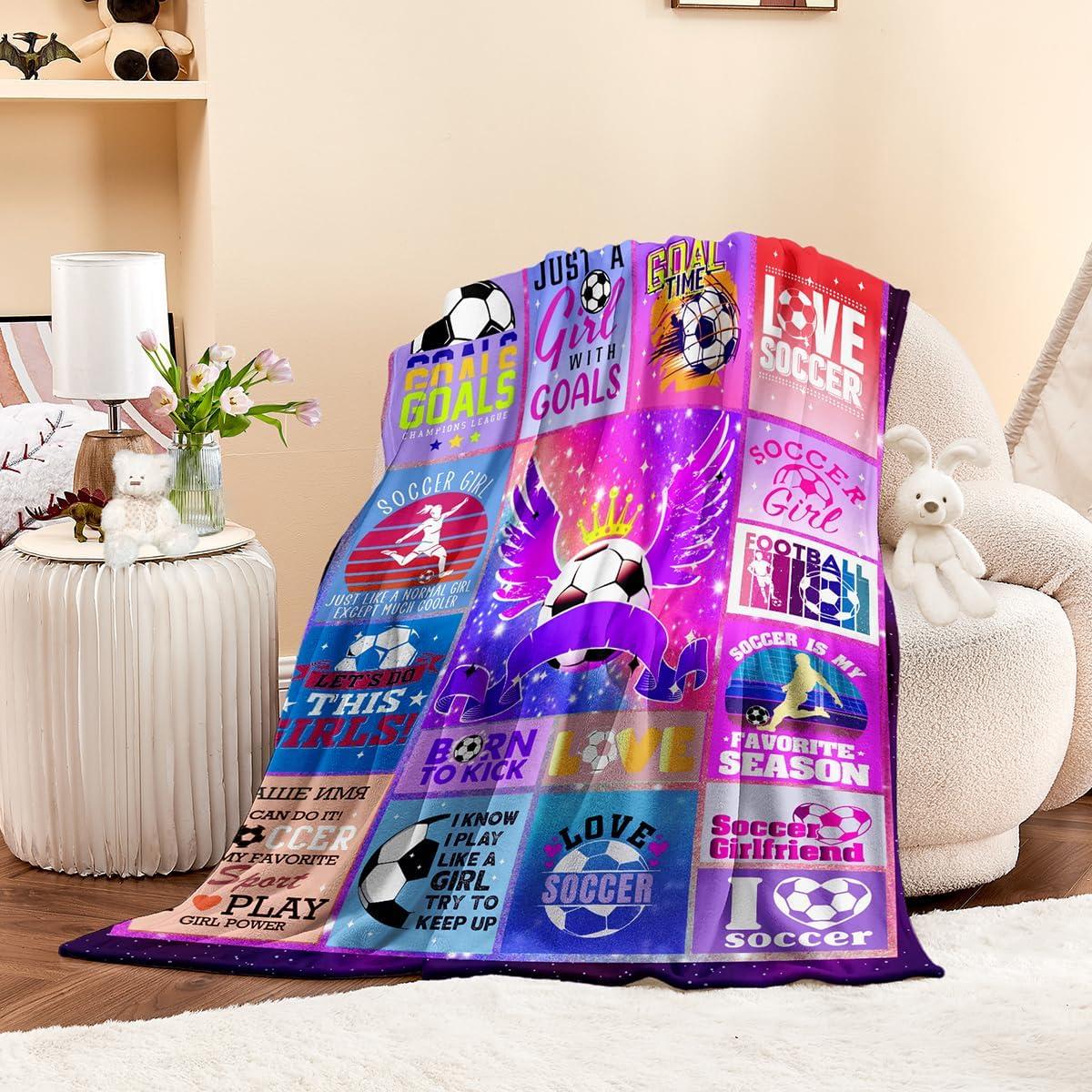 Manta de Fútbol Wajade 50x60" Suave y Ligera para Niños