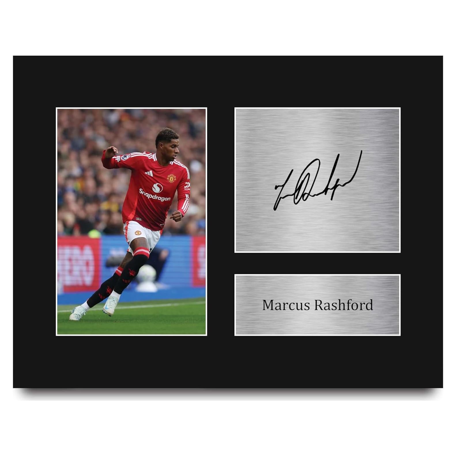 Exhibición Fotográfica Firmada Marcus Rashford - Tamaño Carta