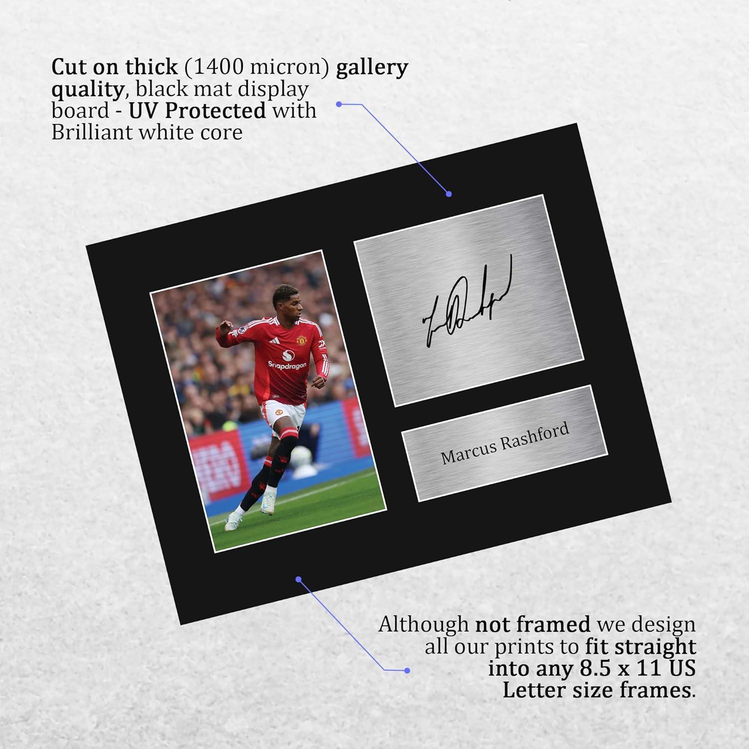 Exhibición Fotográfica Firmada Marcus Rashford - Tamaño Carta