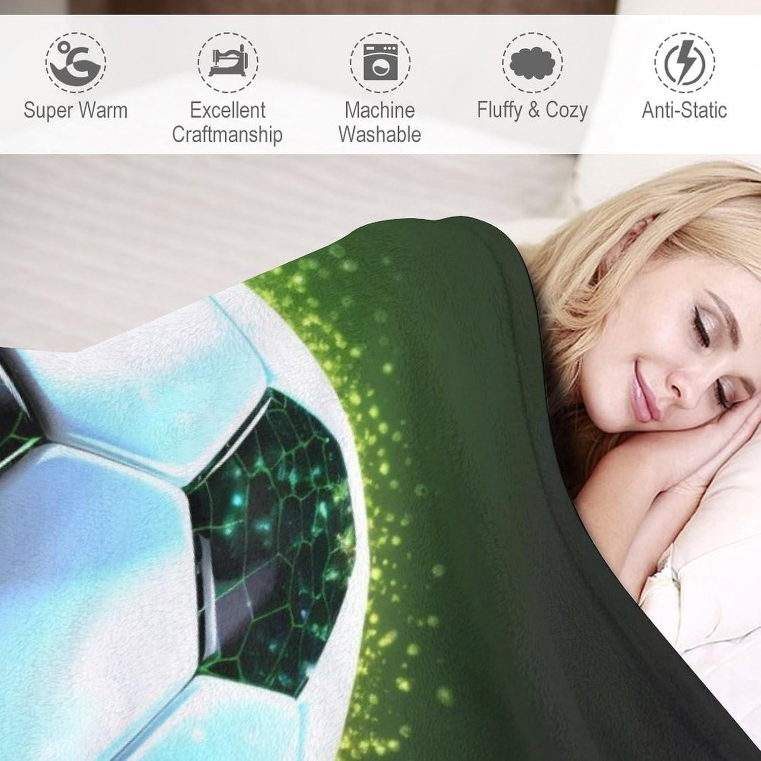 Manta de Franela LXTDPBK 76x102 cm Balón de Fútbol Fresco