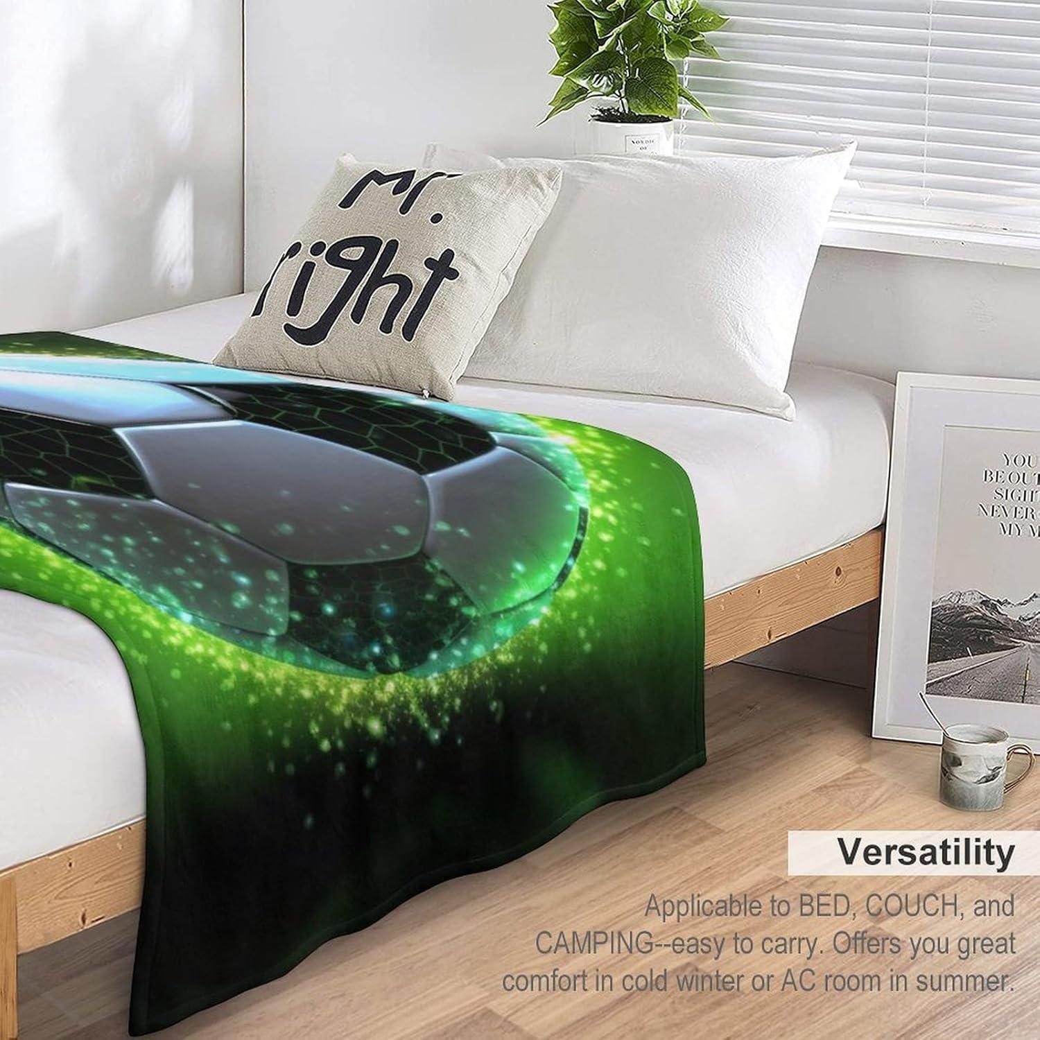 Manta de Franela LXTDPBK 76x102 cm Balón de Fútbol Fresco