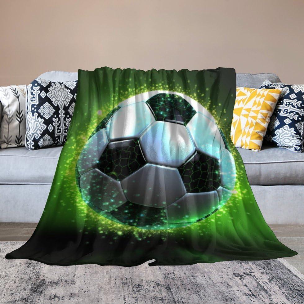 Manta de Franela LXTDPBK 76x102 cm Balón de Fútbol Fresco