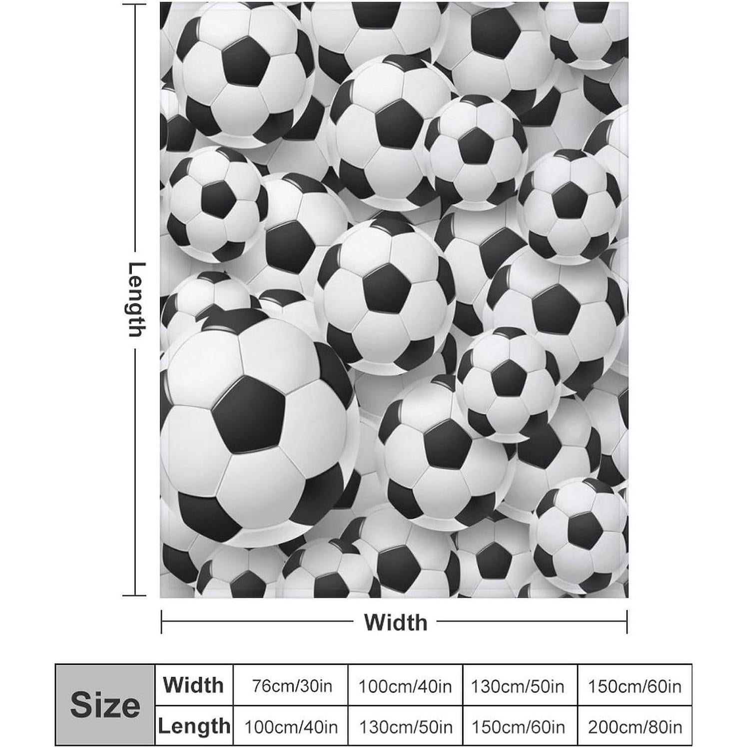 Manta de Fútbol Soccer ZLJKMFY 76x100cm Suave y Ligera