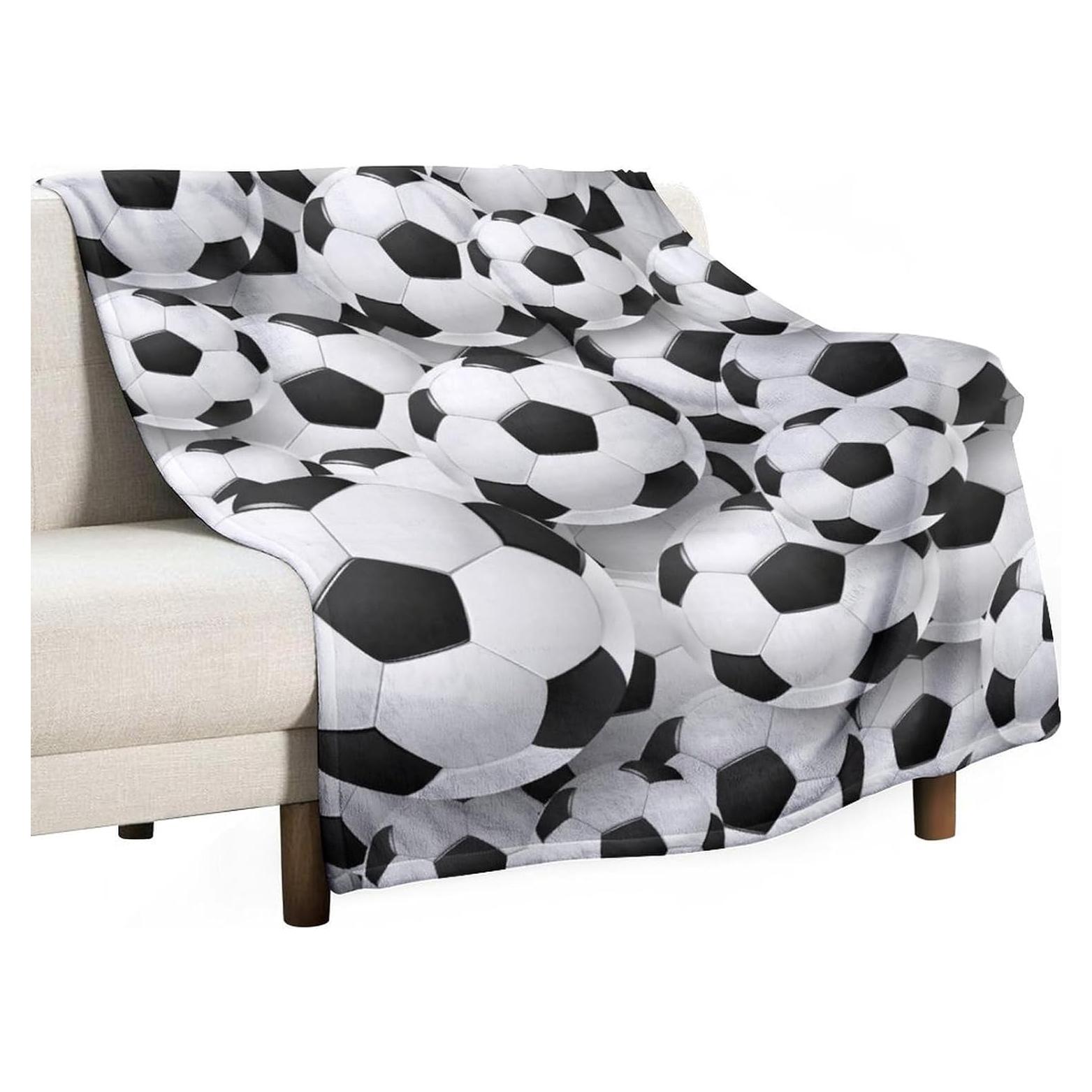 Manta de Flanela ZLJKMFY Fútbol Soccer 76.2x101.6cm Suave