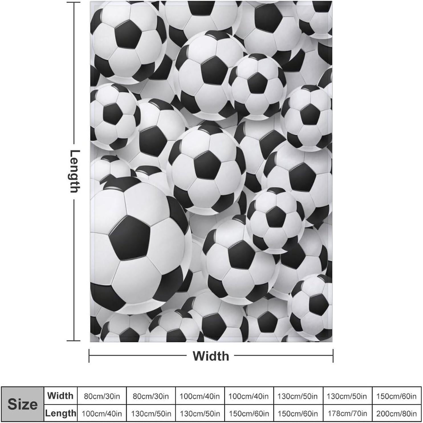 Manta de Flanela ZLJKMFY Fútbol Soccer 76.2x101.6cm Suave