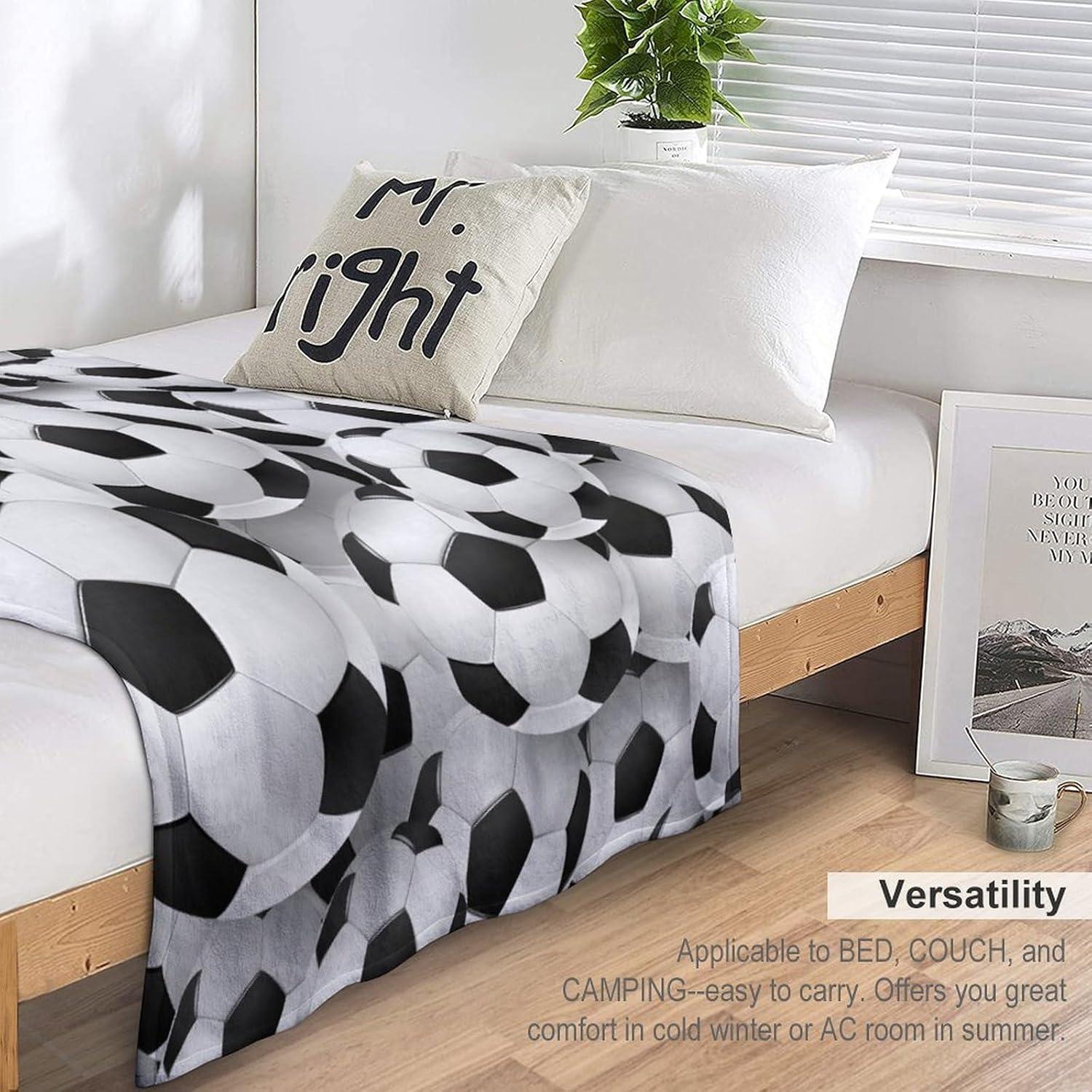 Manta de Flanela ZLJKMFY Fútbol Soccer 76.2x101.6cm Suave