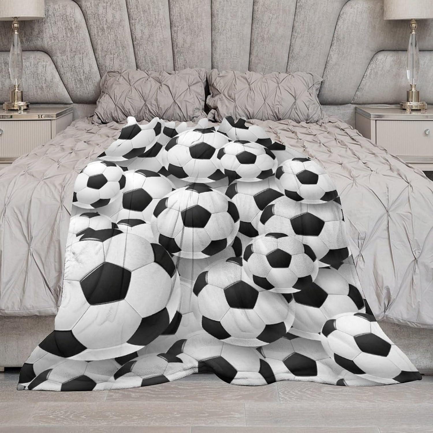 Manta de Flanela ZLJKMFY Fútbol Soccer 76.2x101.6cm Suave