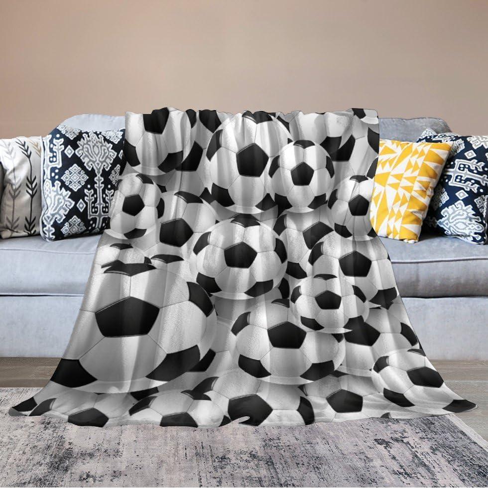 Manta de Flanela ZLJKMFY Fútbol Soccer 76.2x101.6cm Suave